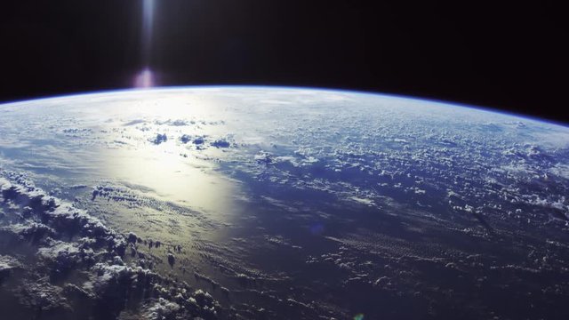 Wide, scenic view of Earth from International Space Station