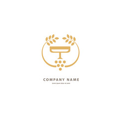Vector stock logo, abstract wine vector template.