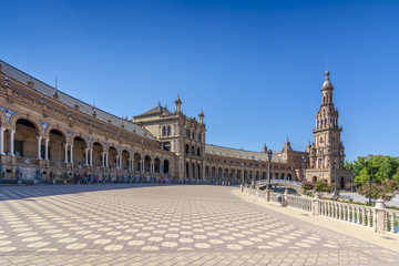 Fototapeta na wymiar Plaza de España de Sevilla, España