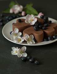  Spring chocolate panna cotta