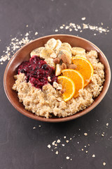 porridge, oat and fruit