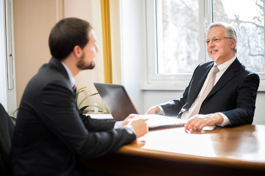 Job interview in an office