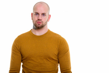 Obraz premium Young bald muscular man