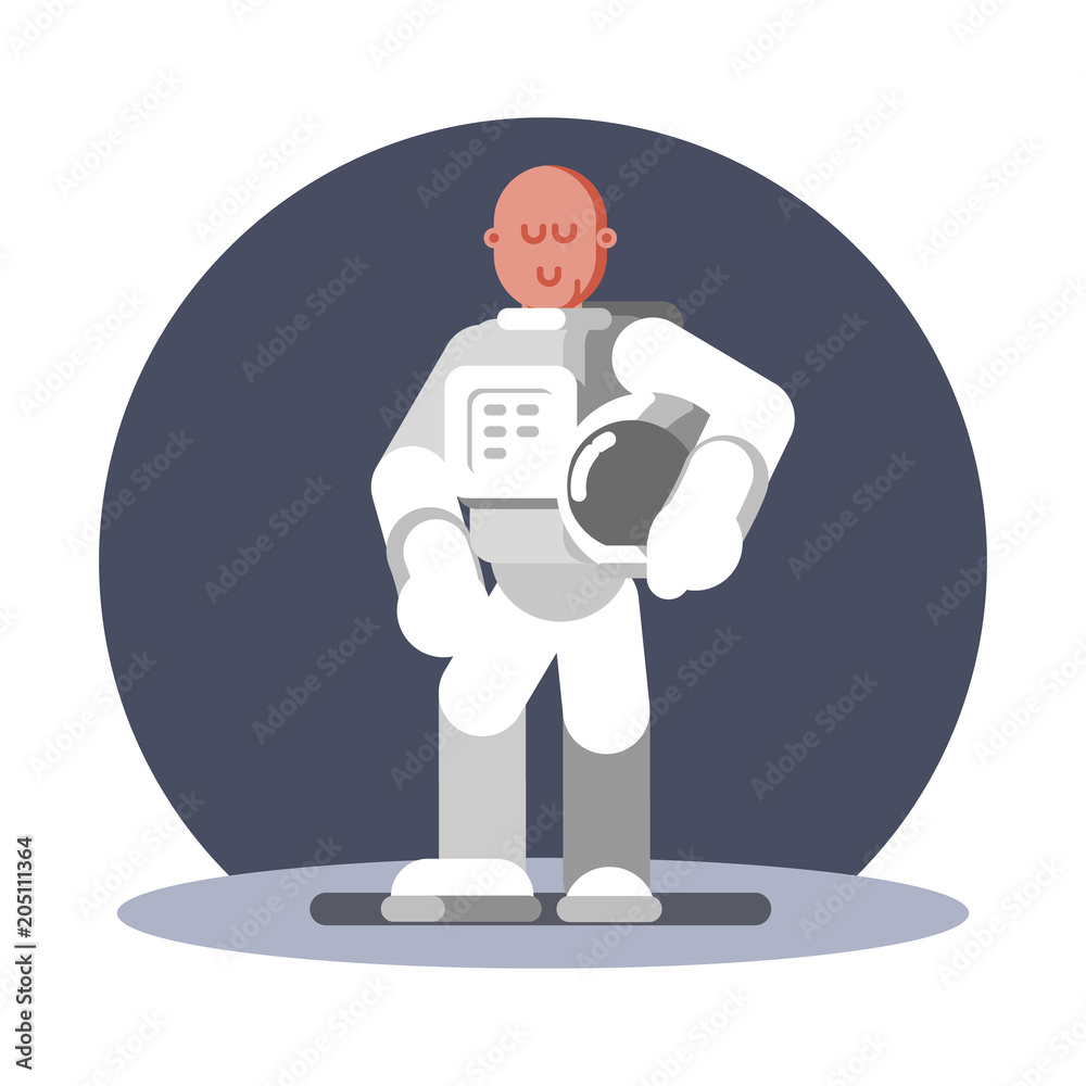 Canvas Prints man cosmonaut standing