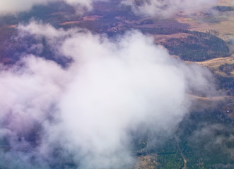 Fototapeta premium Flight images with clouds