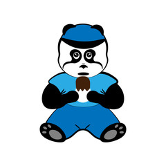 panda with ice cream © Aksana