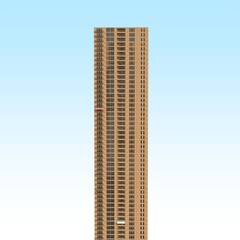 3d rendering illustration of skyscraper