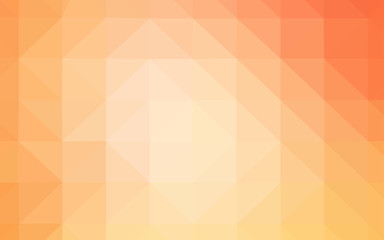 Light Orange vector abstract polygonal background.