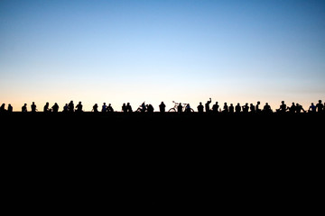 collection of people silhouette