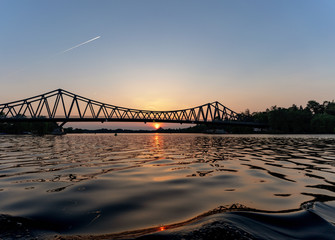 Sonnenuntergang Brücke Havel