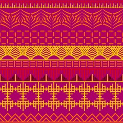 Tribal ethnic seamless pattern. Abstract geometric ornament with African motifs.Vector illustration. Perfect for textile print, wallpaper, cloth design, tissue, wrapping paper and fabric design.