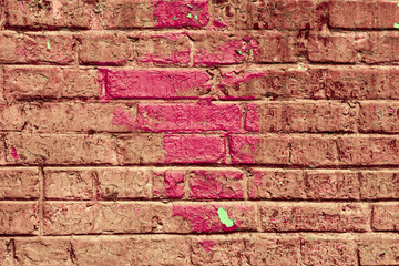 Naklejka premium Brick texture with scratches and cracks