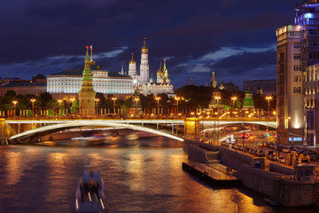 Fototapeta premium Evening over the beautiful Moscow