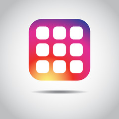 Social media icon colour gradient. Icon color