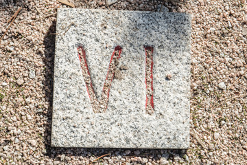 Números romanos en piedras