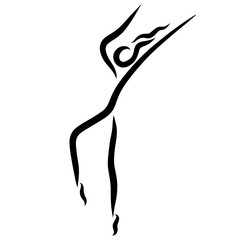 Athlete or dancer, several lines