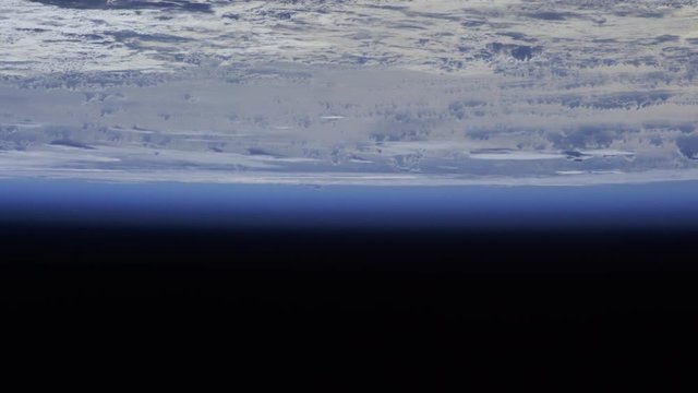 Traveling over Earth in ISS, wide