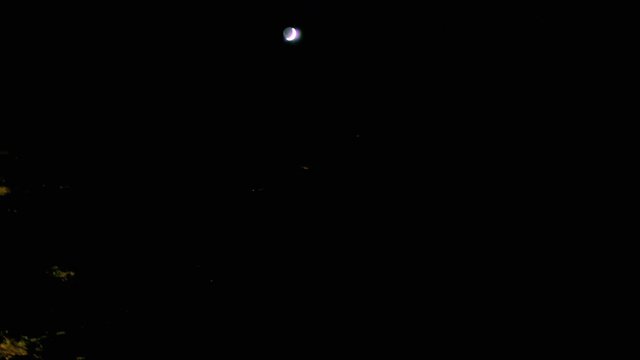 Moon over Earth, timelapse