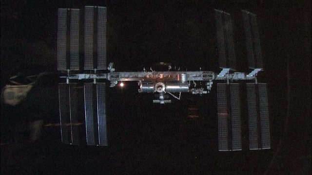 Low angle, International Space Station in space