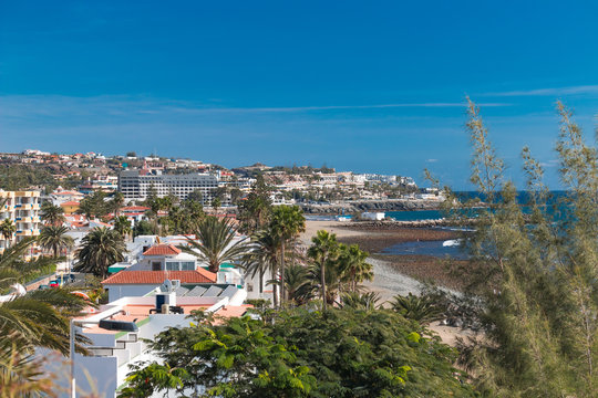 Blick über Den Strand  San Agustin Gran Canaria