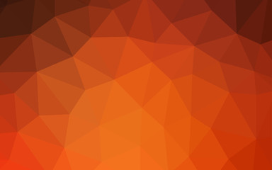 Light Orange vector abstract mosaic backdrop.