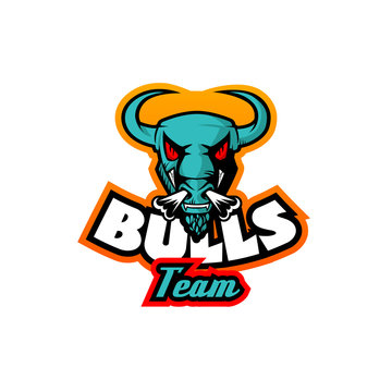 Bull logo template. High resolution vector image