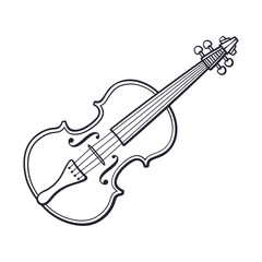Doodle of classic violin without a bow © mochipet