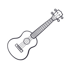 Obraz premium Doodle of small classical guitar