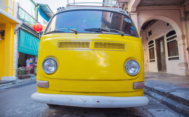 Picture of a yellow bus - vacation journey