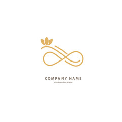 Floral logo. Flower wedding icon. Luxury retro emblem. Cosmetics, Spa, Beauty salon, Decoration, Boutique vector logo.