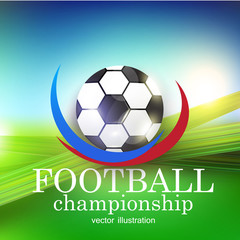 Football abstract background. Design template for Football championship . Vector illustration.