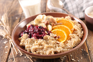 porridge, oat and fruit
