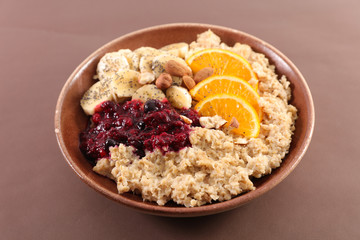 porridge, oat and fruit