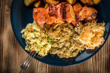 Grilled meat shashlik
