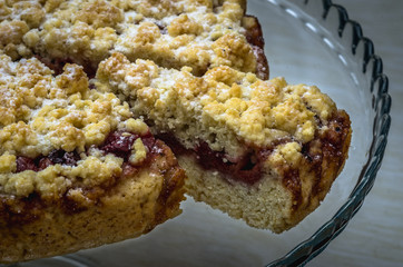 Tart with cherries