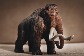 Fototapeta na wymiar luxury baby rubber mammoth toy for animal collection.