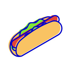 hotdog vector line icon