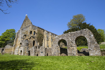 Fototapeta na wymiar Ruins of Battle Abbey in East Sussex