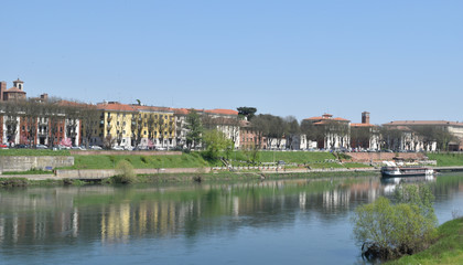 Obraz premium The city of Pavia on river Ticino, Italy.