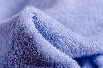Blue towel macro