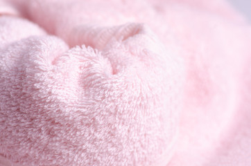 Pink towel macro