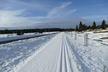 Cross-country skiing, Bozi Dar, Czech Republic