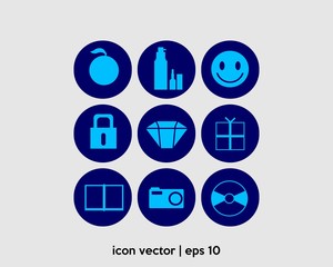 set icons vector template