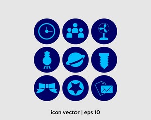 set icons vector template