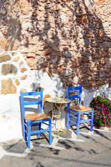 Street cafe in Malia old town, Greece. 