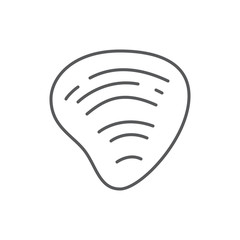 Shellfish line editable pixel perfect icon isolated on white background.