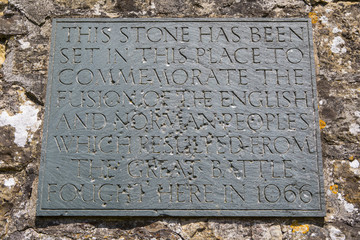 Battle of Hastings Plaque at Battle Abbey