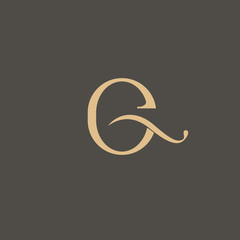 Monogram design elements, graceful template. Calligraphic elegant line art logo design.