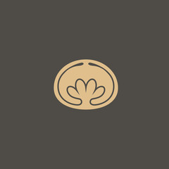 Rose logo. Wedding floral icon. Luxury retro emblem. Cosmetics, Spa, Beauty salon, Decoration, Boutique vector logo.