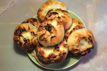 homemade baked bread rolls